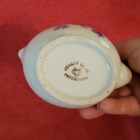 Unique Vintage Floral Design Ucagco China Creamer with Tall Handle - Picture 11 of 11